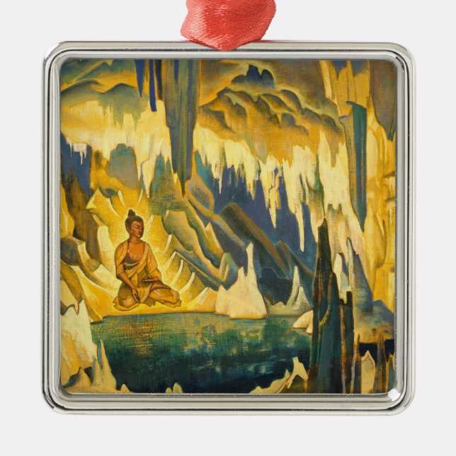 Buddha der Gewinner (buddhistische Kunst) (von Roe Ornament Aus Metall (Vorne)