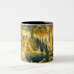 Buddha der Gewinner (buddhistische Kunst) (von Roe Zweifarbige Tasse