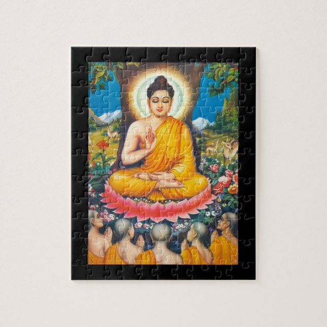 Buddha, der unter dem Baum der Inspiration sitzt Puzzle (Vertikal)
