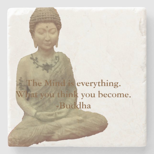 Buddha der Verstand ist alles Stein-Untersetzer Steinuntersetzer (Vorderseite)