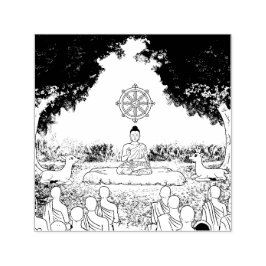 Buddha, Dharma, Sangha Briefmarke Permastempel