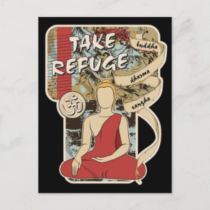 Buddha, Dharma und Sangha Postkarte