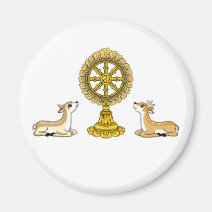 Buddha Dharma Wheel & Deers Magnet