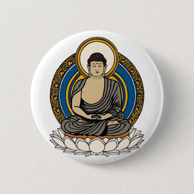 Buddha Dhyana Mudra Button (Vorderseite)