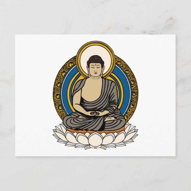 Buddha Dhyana Mudra Postkarte (Vorderseite)