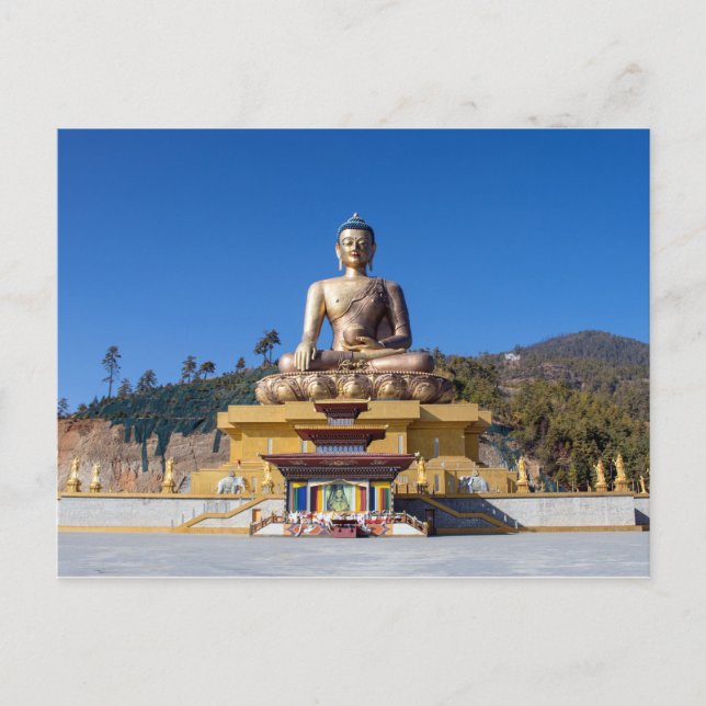 Buddha Dordenma, Bhutan Postkarte (Vorderseite)