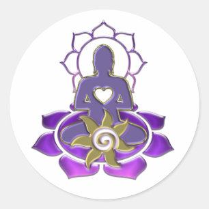 BUDDHA-Energie Erstellen Sie Ihren eigenen Hinte Runder Aufkleber