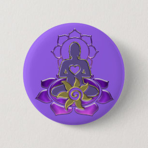 BUDDHA-Energie Leichte Veilchen Button