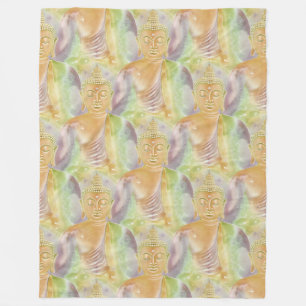 Buddha Energy - Wasserfarbenes nahtloses Muster 3 Fleecedecke