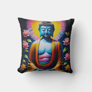 Buddha - Erblühende Achtsamkeit Kissen