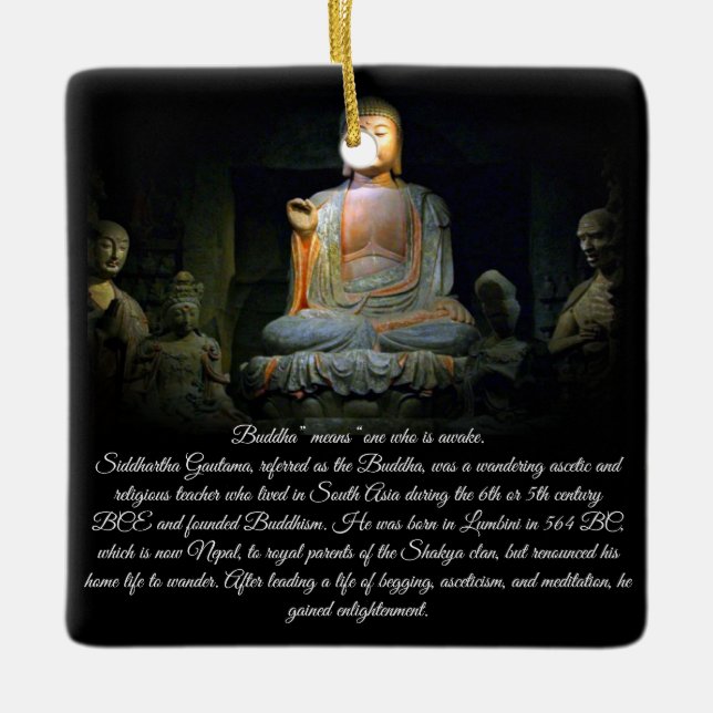 Buddha-Erleuchtung Keramikornament (Vorderseite)