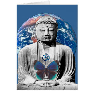 Buddha erwartet leere Karte