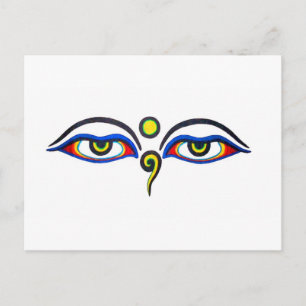 Buddha Eyes Postkarte