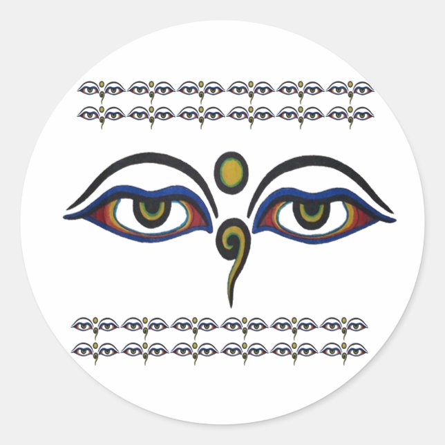 Buddha Eyes Sticker (Vorderseite)