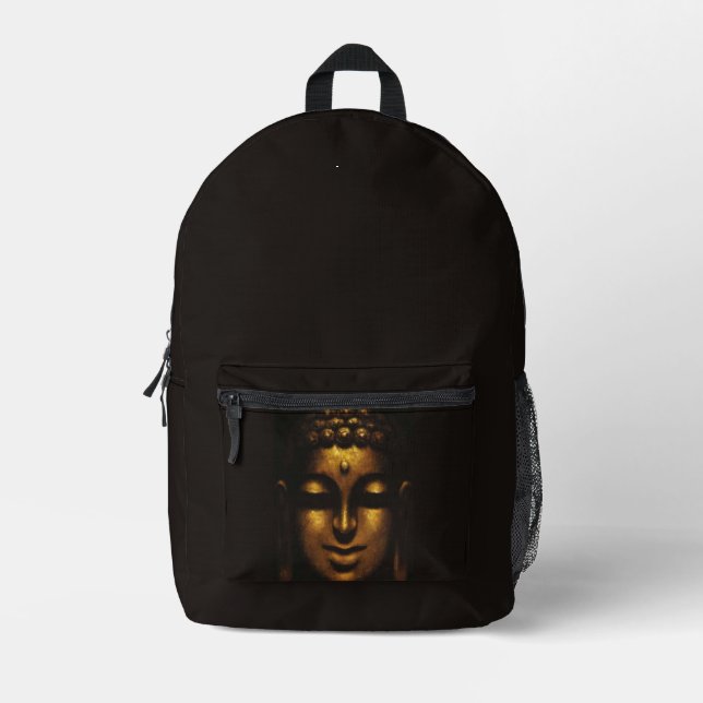 Buddha Face-Rucksack Bedruckter Rucksack (Vorderseite)