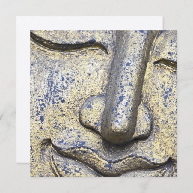 Buddha Face Zen Harmony Buddhahood Flat Card (Vorne/Hinten)