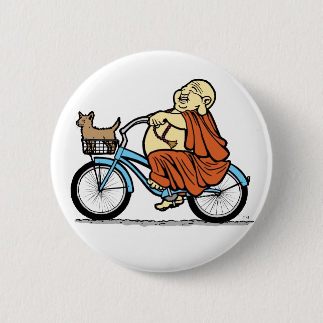 Buddha-Fahrrad-Knopf Button (Vorderseite)