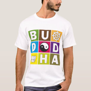 Buddha färbte Blöcke T-Shirt