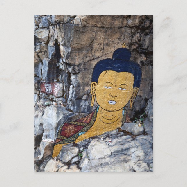 Buddha-Felsenmalerei Postkarte (Vorderseite)