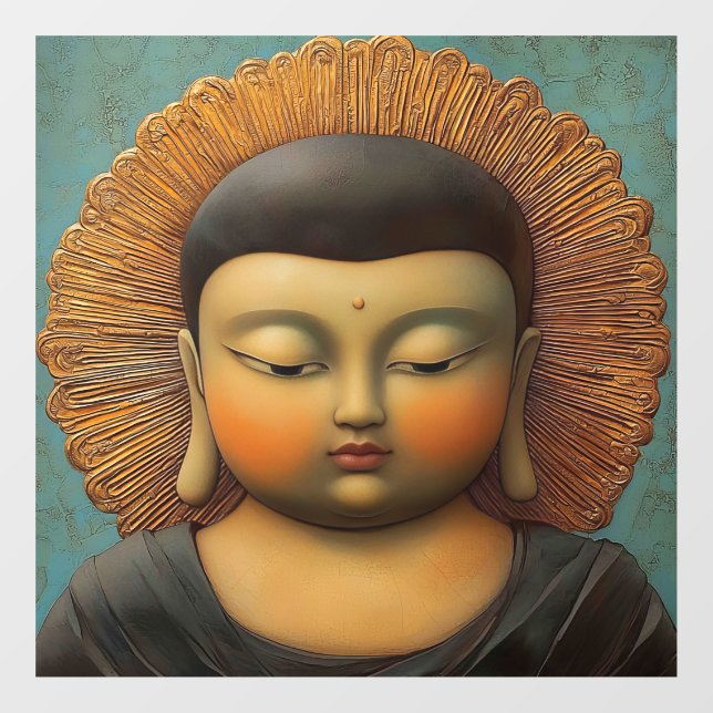 Buddha Fensteraufkleber (Blatt)