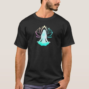 Buddha-Frau Lotus Buddhismus Yoga Meditation Geist T-Shirt