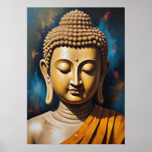 Buddha friedlich meditieren   Art Poster