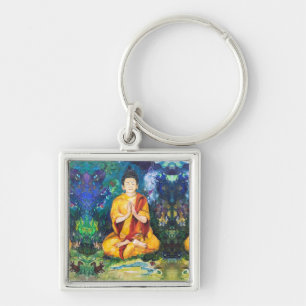 Buddha Garden Meditate Maureen Girard Schlüsselanhänger