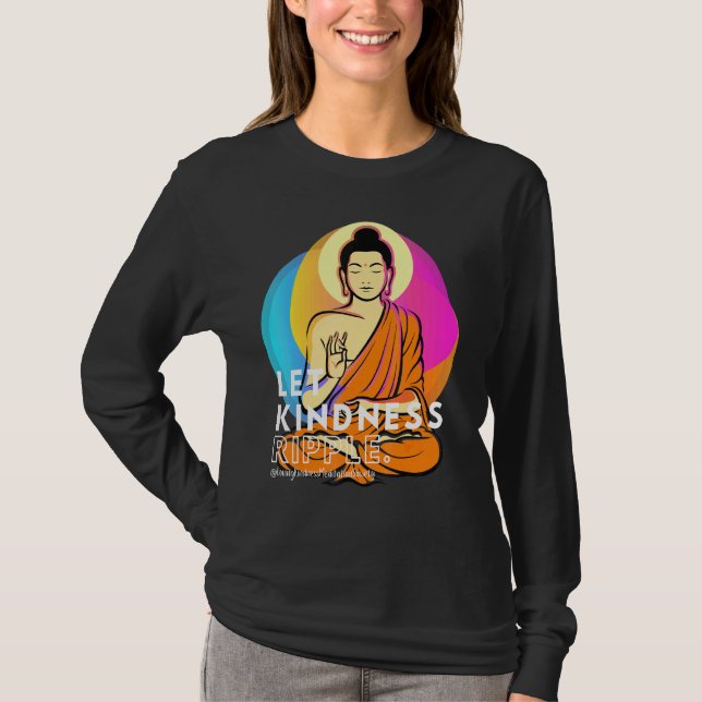 Buddha Gautama Loving Kindness Ripple Mindfulness T-Shirt (Vorderseite)