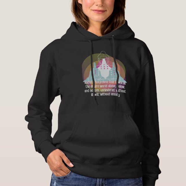 Buddha Gautama Mindfulness Peace Love Kindness M Hoodie (Vorderseite)