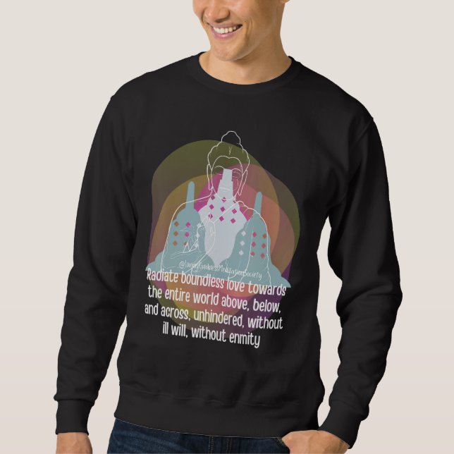 Buddha Gautama Mindfulness Peace Love Kindness M Sweatshirt (Vorderseite)