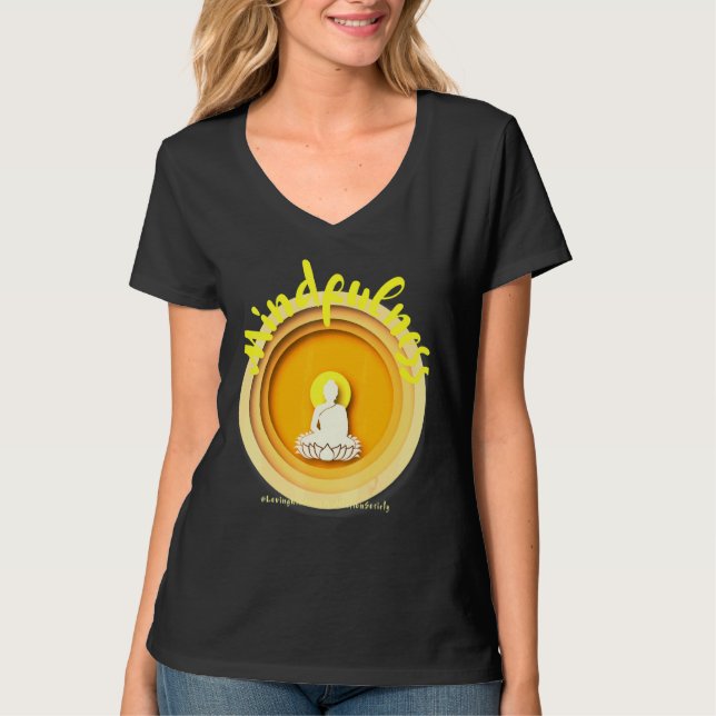 Buddha Gautama Mindfulness Peace Love Kindness M T-Shirt (Vorderseite)