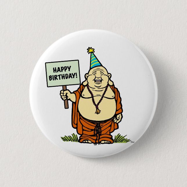 Buddha-Geburtstags-Knopf Button (Vorderseite)