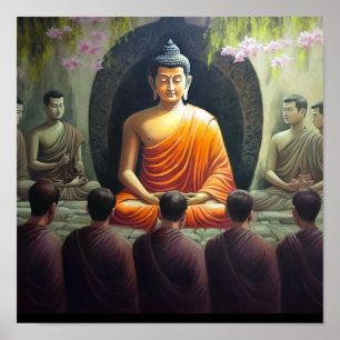 Buddha Gemälde für Ruhe und Frieden Poster