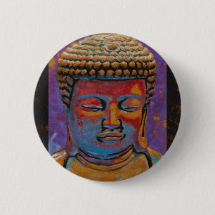 Buddha, Gerahmt Button