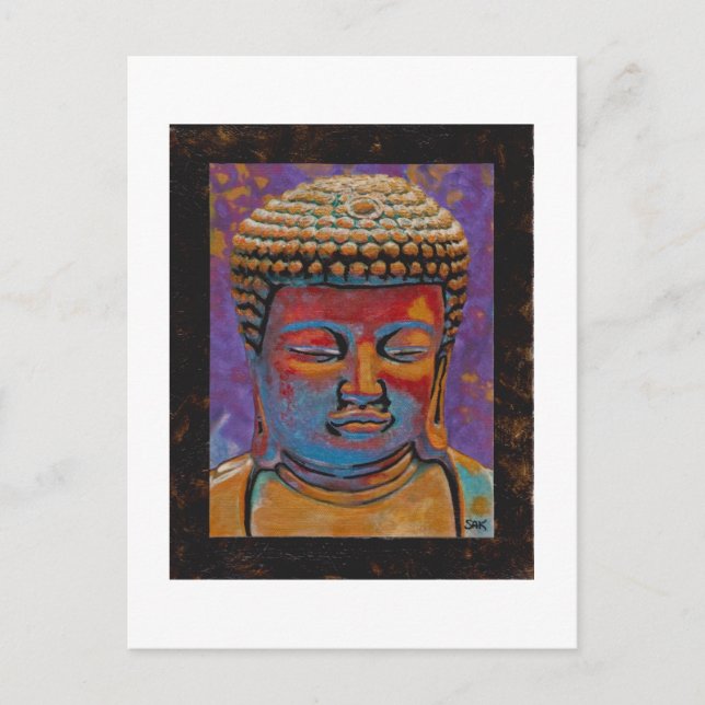 Buddha, Gerahmt Postkarte (Vorderseite)