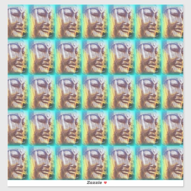 Buddha Gesicht Aufkleber (Blatt)