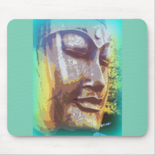 Buddha Gesicht grün Mousepad