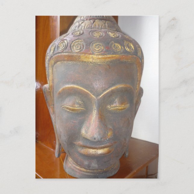 Buddha Gesicht Postkarte (Vorderseite)