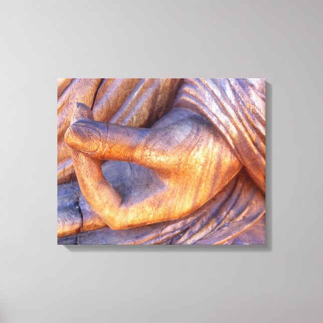 Buddha Hand mudra gewickelt Leinwand (Vorderseite)