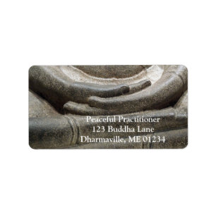 Buddha Hand Mudra Meditation Poststelle Adressaufkleber