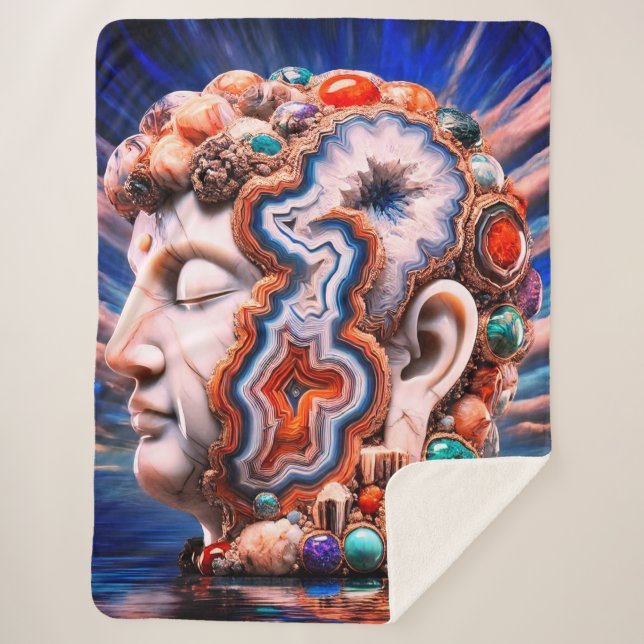 Buddha Head Geode Sherpadecke (Vorderseite)