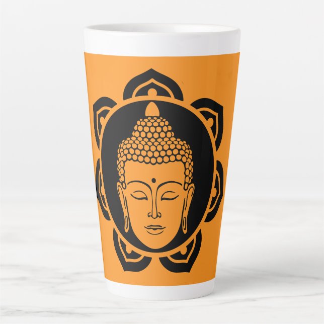 Buddha Head Meditation Milchtasse (Vorderseite)