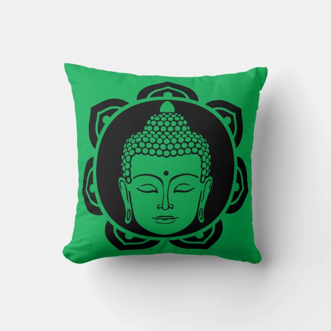 Buddha Head Meditation Pillow Kissen (Vorderseite)