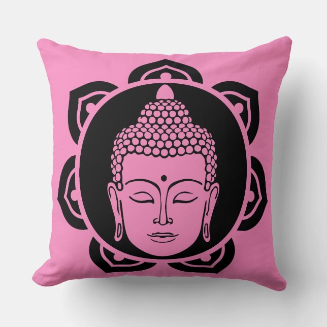 Buddha Head Meditation Pillow Kissen (Vorderseite)