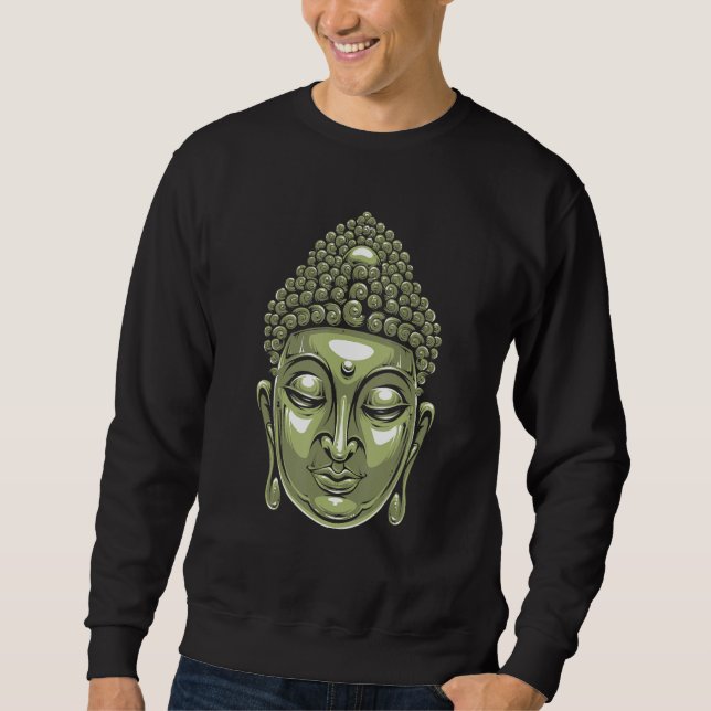 Buddha Head Siddhartha Gautama Sweatshirt (Vorderseite)