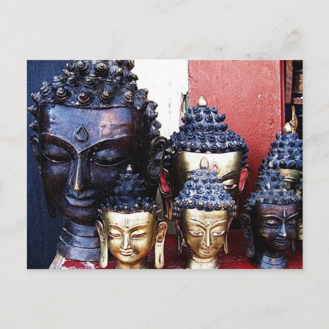 Buddha Heads Postkarte (Vorderseite)