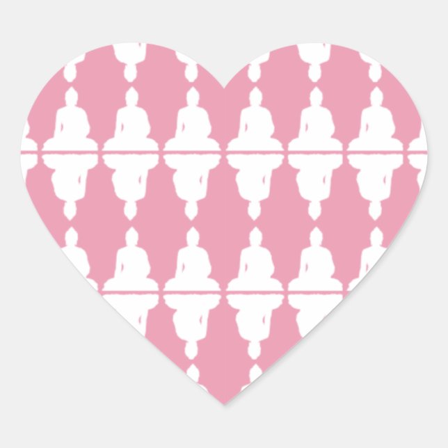 Buddha Heart Herz-Aufkleber (Vorderseite)