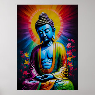 Buddha Heilige Strahlen des Friedens Poster