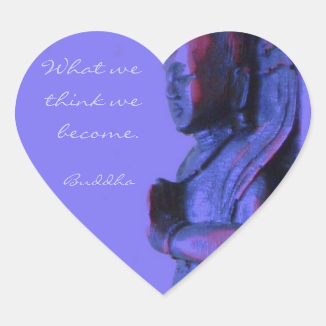 Buddha Herz-Aufkleber (Vorderseite)