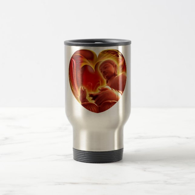 BUDDHA Herz Reisebecher (Mittel)